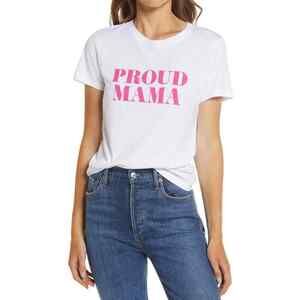 1901 women's Proud Mama Graphic short sleeve Tee size XL in white